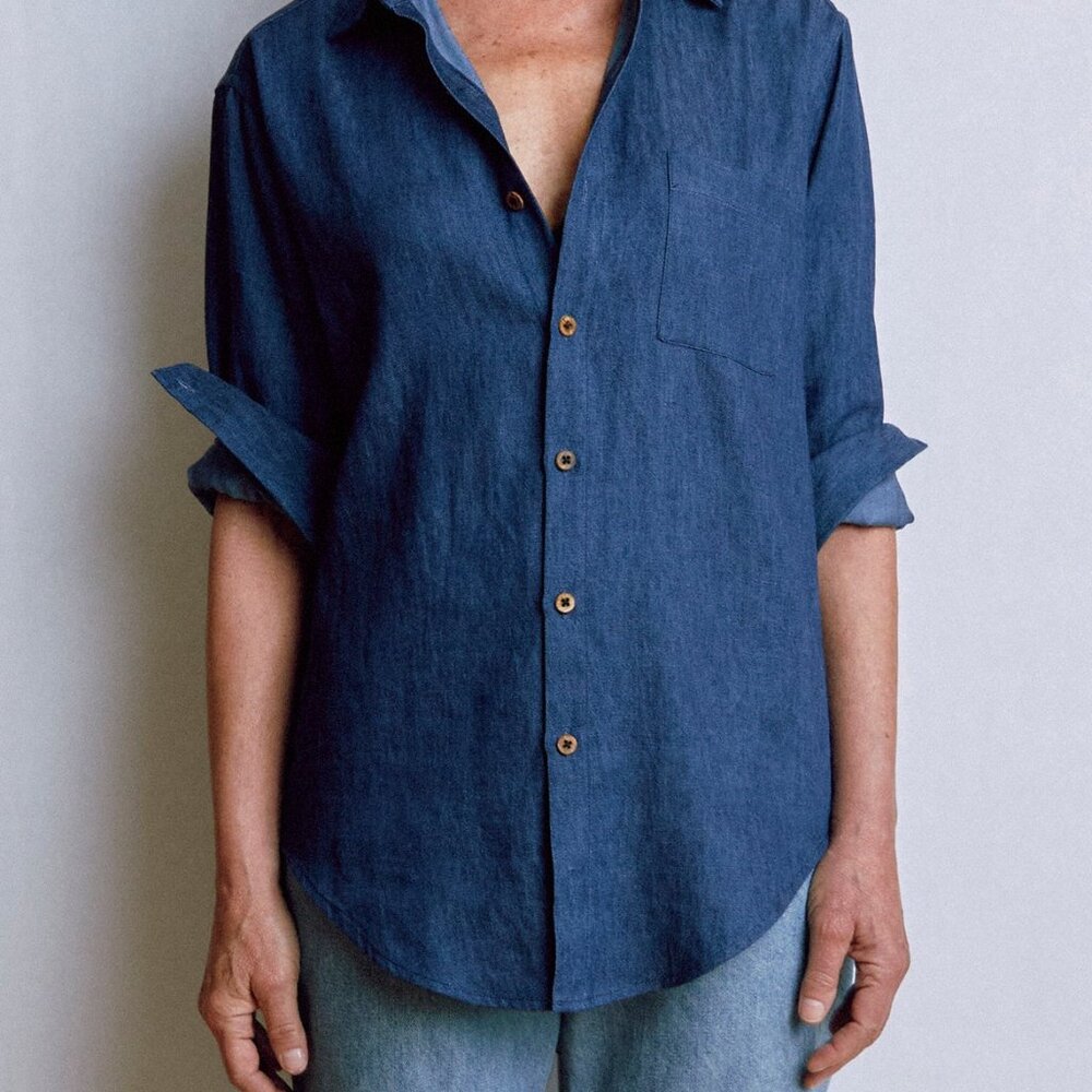 Naomi Nomi hemp denim shirt, medium